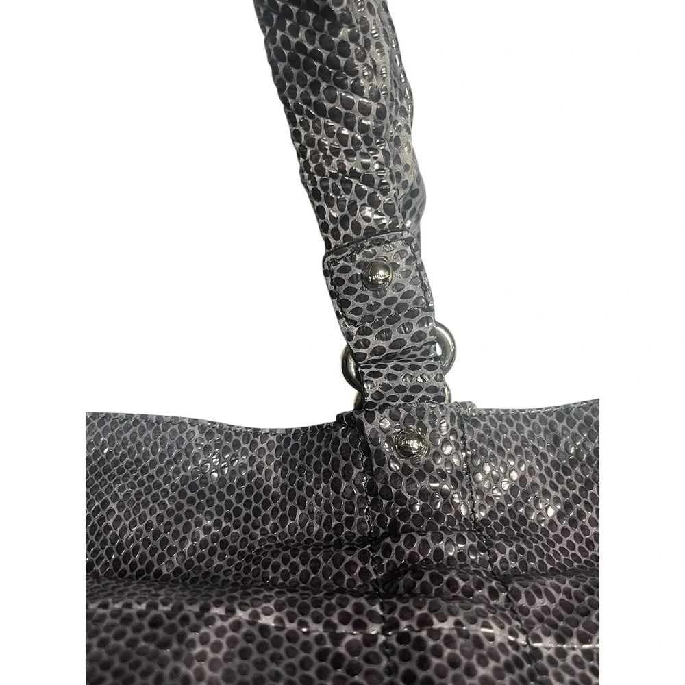 Furla Leather Handbag, Grey Blue, Silver Hardware, Made In Italy - Picture 15 of 16